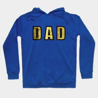 HAPPY Fathers Day Dad Gold Minimal Text Hoodie